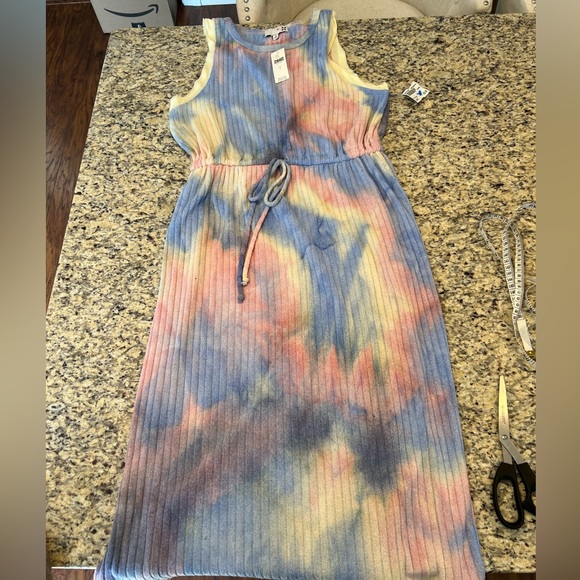 NWT Anthropologie Pastel Rainbow Tie Dye Dress - Picture 3 of 3